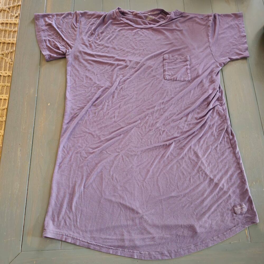 Danksin Women's Puple Short Sleeves Pullover sleep pajama nightgown Top Size xl